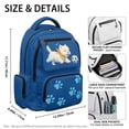 thumbnail image 4 of FKELYI Boys Schoolbag for Kids Backpack Spacious School Bookbag for Elementary Student Blue Yorkshire Dog Paw Print Lightweight Backpacks Casual Daypack Knapsack, 4 of 7