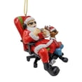 thumbnail image 4 of Papá Noel Jugador En Silla De Juego Con Reno Jugando Videojuego Adorno Para Árbol De Navidad, 4 of 5
