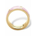 thumbnail image 2 of PalmBeach Jewelry "Serenity, Courage and Strength" Breast Cancer Awareness Inscribed Eternity Band Pink Enamel Gold Ion-Plated or Stainless Steel, 2 of 5
