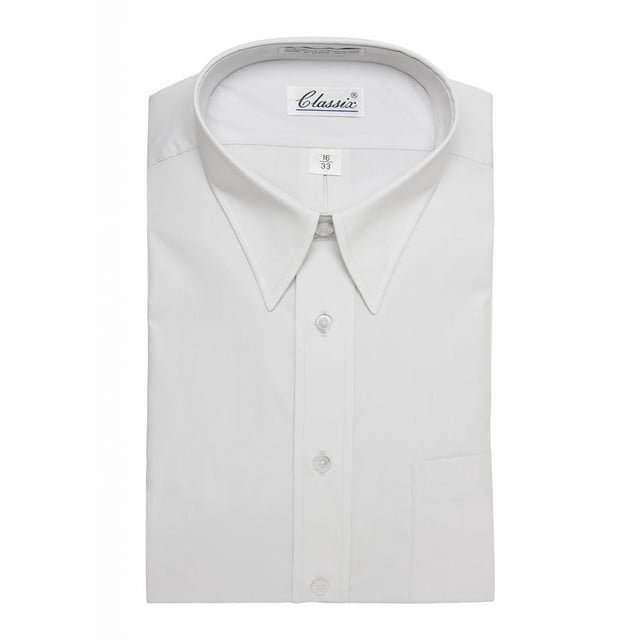 Camisa clásica para hombre vestido camisa de manga larga - beige - 30/31 - 16 Classix Camisa de vestir