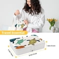 thumbnail image 5 of Turtle PU Leather Earring Holder Jewelry Organizer with Removable Compartment and Necklace Holder, Portable, 5 of 6