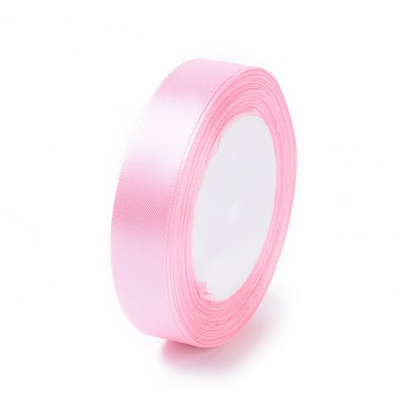 1 group Breast Cancer Pink Awareness Ribbon Making Materials Single Face Satin Ribbon Polyester Ribbon Light Pink 3/4 inch(20mm)