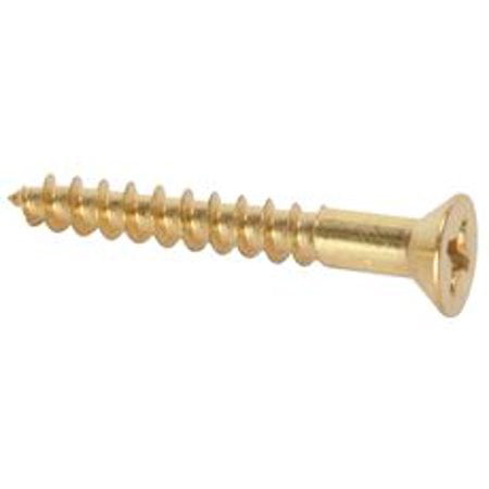 Solid brass screws pack of 50 No.8 x 1" countersunk slotted 4 x 25mm 