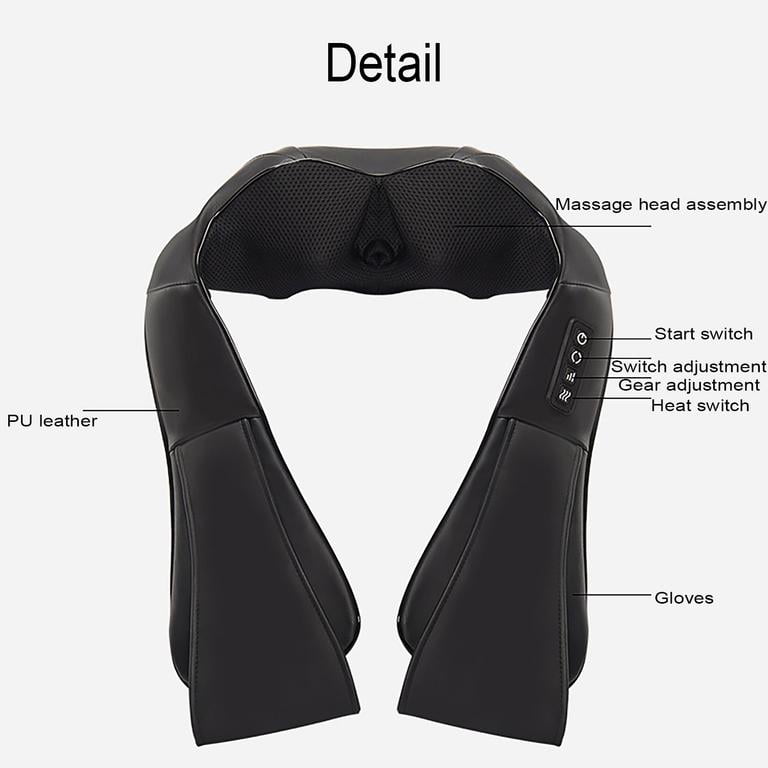 SHIORLAM Shiatsu Neck Massager for Pain Relief Deep Tissue with Heat, 3D Kneading Massage Pillow Back Shoulder Massagerfor Body Muscle, Plug-in Use for Home Office Car, Gifts for Mom Dad Him Her