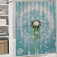 thumbnail image 6 of Patifu Dandelion Water Droplets Bathroom Shower Curtain Set with Hooks 100% Polyester Fiber Waterproof Shower Curtain Set 36"x72, 6 of 7