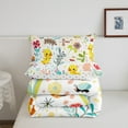 thumbnail image 5 of Cartoon Yellow Duck Comforter Set Cute Duck Bedding Set ,Kawaii Floral Animal Bed Comforter Set Woodland Leaves Flowers Butterfly Quilt Duvet 1 Pillow Case, 5 of 7