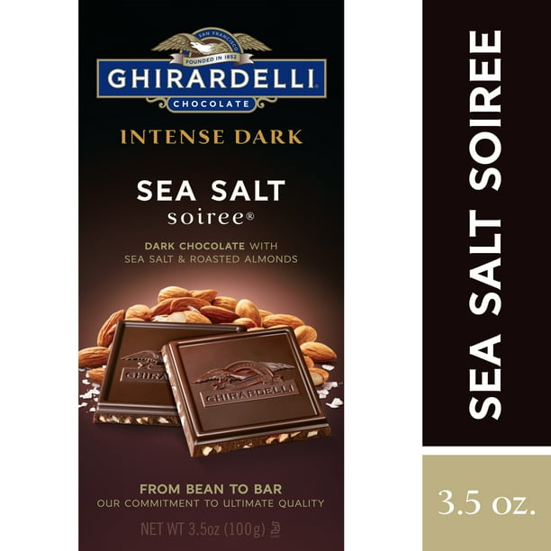 Ghirardelli Intense Dark Chocolate Bar Sea Salt Soiree 3.5 oz