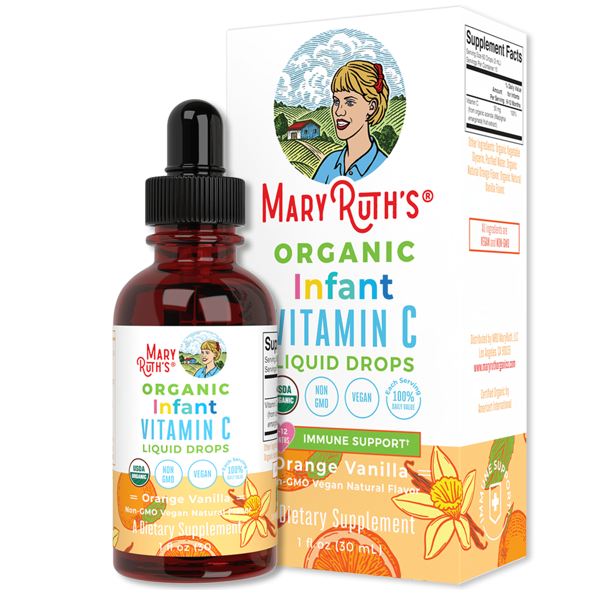 MaryRuth's Organic Infants Vitamin C Liquid Drops, 1 fl. oz., Immune Boosting Supplement