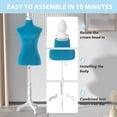 thumbnail image 5 of YRLLENSDAN Mannequin Body Torso Female, 49.6-63.6 inch Height Adjustable Sewing Mannequin Woman Foam Torso with Base Stand for Sewing Clothes Dress Form Display, 5 of 7