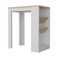 thumbnail image 2 of MDF Kitchen Island in White Macadamia for Easy Wine Bottle Access, 2 of 3