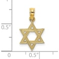 thumbnail image 4 of 14K Yellow Gold Engraved Star Of David Charm - 18.2mm, 4 of 6