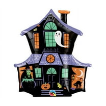 37 inch Haunted House Qualatex Foil Mylar Balloon - Party Supplies Decorations