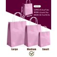 thumbnail image 4 of Bolsa de regalo Qiqee, tamaño mediano, 30 unidades, con asas, 28 x 13 x 20 cm, rosa y morado, 4 of 6