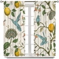 thumbnail image 7 of Retro Lemon Hummingbird Curtain, Vintage Summer Lemon Trees Nature Botanical Plants Flowers Birds Print Window Treatments for Kitchen Cafe Bedroom, 72" W X 63" L, 7 of 7