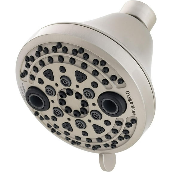 Oxygenics 88546 PowerMassage Brushed Nickel Fixed Shower Head