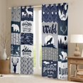 thumbnail image 2 of Homewish Safari Deer Wolf Black Out Curtains For Female Men Adults,Abstract Camo Camouflage Curtains Pack of 2 (42x63 Each),Geometric Plaid Grid Bedroom Curtains,Lightweight Room Decor, 2 of 6