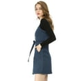 thumbnail image 5 of MODA NOVA Junior's Adjustable Strap a-Line Overall Denim Dress, 5 of 7