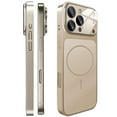 thumbnail image 2 of ELEHOLD Magnetic Case For iPhone 17 Pro With Built-in Camera Lens Protector,Compatible with Mag-Safe Accessories Large Window Matte Premium Frosted Glass Back Design Shockproof Cover,Gold, 2 of 11
