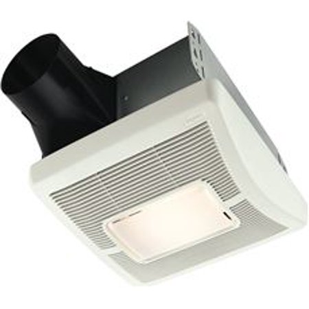 Exhaust Fan Sones - Broan Invent Single-Speed Bathroom Exhaust Fan With Light, 70 Cfm, 2.0 Sones, 11-7/16 X 12-1/8 In., White