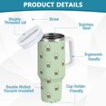 thumbnail image 4 of 40 oz Tumbler With Handle Stainless Steel Insulated Tumbler With Lid for Car Cup Holder Cute Jellyfish Pattern, 4 of 9
