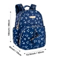 thumbnail image 6 of Baby Essentials Neoprene Diaper Bag Backpack for Newborns, Infants, Toddlers (Matching Changing Pad, Pacifier Pouch, Insulated Bottle Pockets, Strollers Straps) Navy Blue Floral, 6 of 8