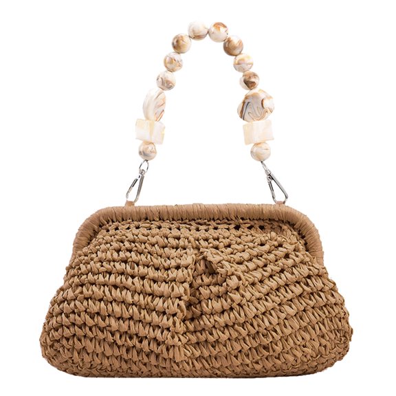 husxh Wear Resistance Women Styling Decoration Woven Composite Shoulder Bag Holiday Gifts for Shopping Trip