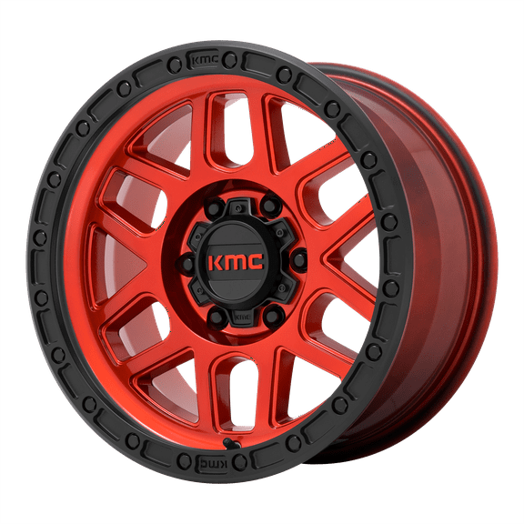 KMC Aluminum Rim KM544 MESA 20X9in Candy Red with Black Lip Finish, KM54429050900