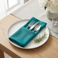 thumbnail image 4 of 12-Pack Cloth Napkins, Cotton Washable and Reusable - Ideal for Restaurant, Weddings, Events, Parties, Dining Table Peacock Green 17x17inch, 4 of 6