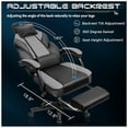 thumbnail image 4 of Open Box Meilocar Adjustable Gaming Chair w/Footrest, Massage Lumbar Support, 4 of 5