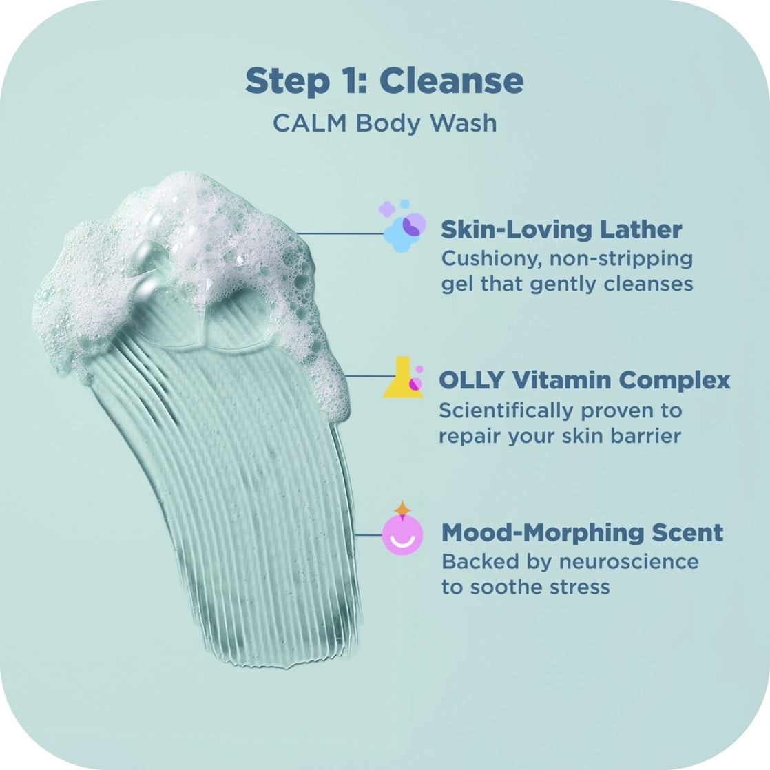 OLLY Limited Edition Peace Please Body Care & Vitamin Gift Set, 3 Count