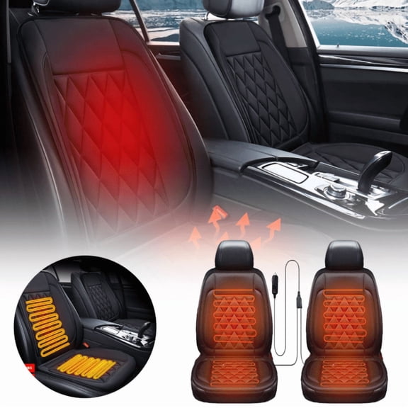 lajdalh Two-Seater Heated Car Seat Cushion for Winter, with 10-Second Rapid Heating, 2 Heating Levels, Smart Temperature Control, Voltage Protection for Cars, Trucks, SUVs, Vans