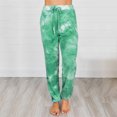thumbnail image 5 of Gibobby pantalones anchos mujer Pantalones de algodón Casual Pantalones Tinte Mid cintura derecho pantalón Pocket Pantalones sueltos (Verde, M), 5 of 5
