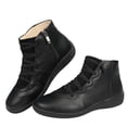 thumbnail image 7 of Womens Ankle Boots Side Zipper Leather Ankle Booties Comfortable Outdoor Anti-Slip Waterproof Shoes, 7 of 7