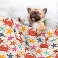 thumbnail image 3 of Yiaed Crabs And Seastars Print Dog Blankets-Cat Blanket Washable for Couch Protection,Puppy Blanket, Soft Plush Reversible Throw Furniture Protector-Medium, 3 of 8