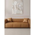 thumbnail image 2 of Leather Sofa Living Room Simple Modern Three-Seat Combination Italian Minimalist Sofa My Lux Decor Round, 2 of 5