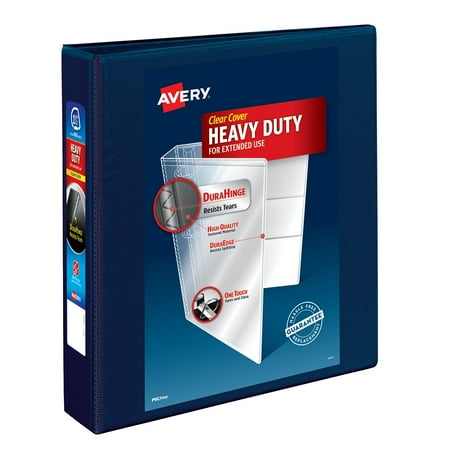 Avery Heavy-Duty View Binder with 1.5-Inch One Touch EZD Ring, Navy Blue (Best Binders For College)