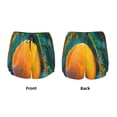thumbnail image 5 of Lsque Mango In The Rain Printed Women's Running Shorts with Liner Pockets,Elastic Quick Dry Workout Athletic Gym Yoga Shorts,Womens High Waist Shorts-X-Large, 5 of 9