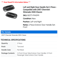 thumbnail image 2 of Left and Right Door Handle Set 2 Piece - Compatible with 2007 Chevy Silverado 3500 Classic, 2 of 2