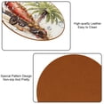 thumbnail image 5 of Coconut Jujube Tree 6pcs Round Microfiber Leather Coasters, 11x11 cm/4.3x4.3 in - Premium Table Drink Coasters Set for Home and Office, 5 of 6