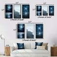 thumbnail image 4 of Designart "Beach Photo peaceful Moonlight II" Nautical & Beach Framed Wall Art Set Of 3 - Blue Beach Frame Canvas Set For Living Room Decor, 4 of 7
