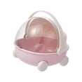 thumbnail image 3 of Portable Storage Box Handled Hair Accessories Box Tool Box for Handbook Handmade Pink, 3 of 8