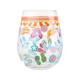 thumbnail image 3 of Enesco Lolita Stemless Flip Flops Hand Painted Stemless Wine Glass 5in H, 3 of 3