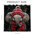 thumbnail image 6 of Winter Shower Curtain Christmas Shower Curtain, Cute Elephantes Shower Curtains for Bathroom, Snow Fabric Bath Curtains Set with 12 Hooks, 6 of 6