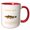 Red/White, variant on 3drose, Massachusetts Territory Fish the Atlantic Cod, 11oz Two-tone Red Mug