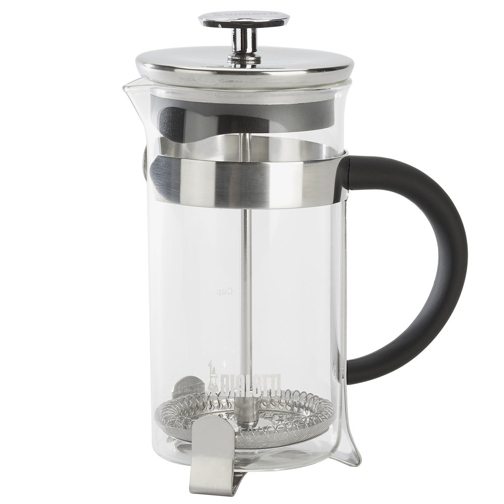 Bialetti, 0.35 Liter Stainless Steel Coffee Press, Glass Cylinder