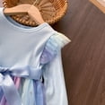 thumbnail image 4 of Splozh Smocked Dress Toddler Soft Cute Fall Winter Long Sleeve Dresses for Girls Princess Holiday Party Outfit Toddler Church Dress Fall Flower Girl Dress,Sky Blue,1-2 Years, 4 of 9