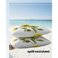 thumbnail image 5 of Spring Blooming Sunflowers White Outdoor Pillow Covers Set of 2,Decorative Waterproof Throw Pillow Case,Farm Green Leaves Floral Cotton Linen Soft Cozy Cushion Pillowcases, 5 of 7
