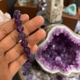 thumbnail image 2 of Genuine Amethyst Crystal Bracelet 10mm with Adjustable Strings, 2 of 4