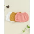 thumbnail image 6 of Aojekbee Toddler Summer Shorts 3 Pack Solid Color Casual Elastic Short Pants for Newborn Boys Girls Cute Clothes, 6 of 10