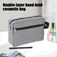 thumbnail image 6 of Portable Toiletry Bag Oxford Fabric Makeup Bag with Side Handle Cosmetic Pouch for Weekender Travel Business Trip, 6 of 8